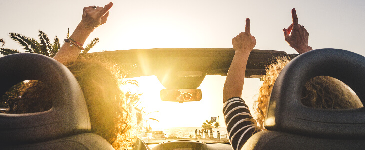 two friends jamming with the convertible top down car accident investigations