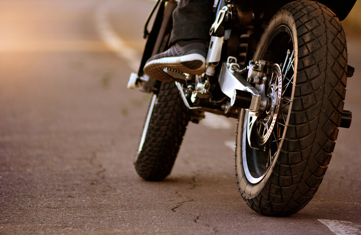 Motorcycle on road