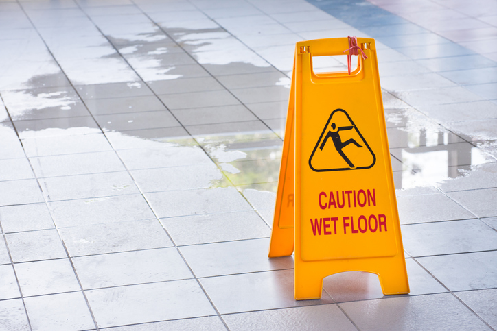 Wet floor sign