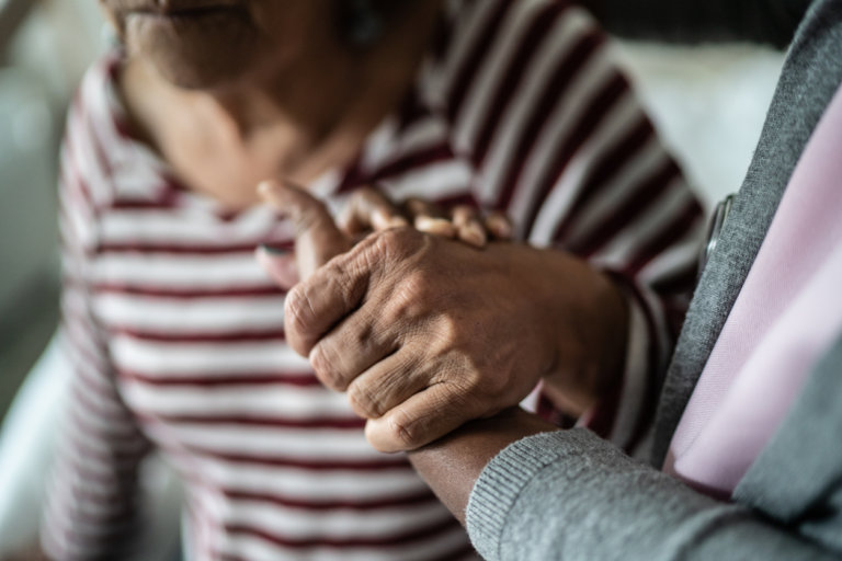 elderly woman in nursing home