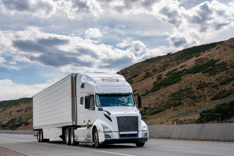 large semi-truck on road