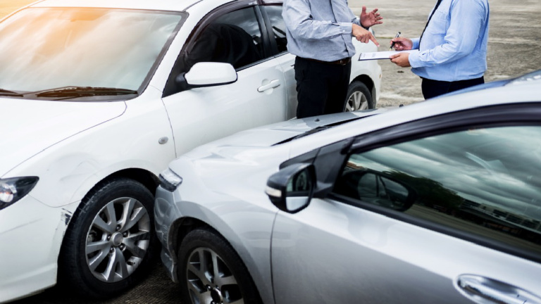 Man talking to insurance agent