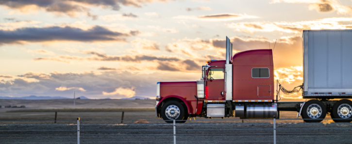 Semi truck on road