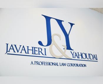 J&Y logo on office wall