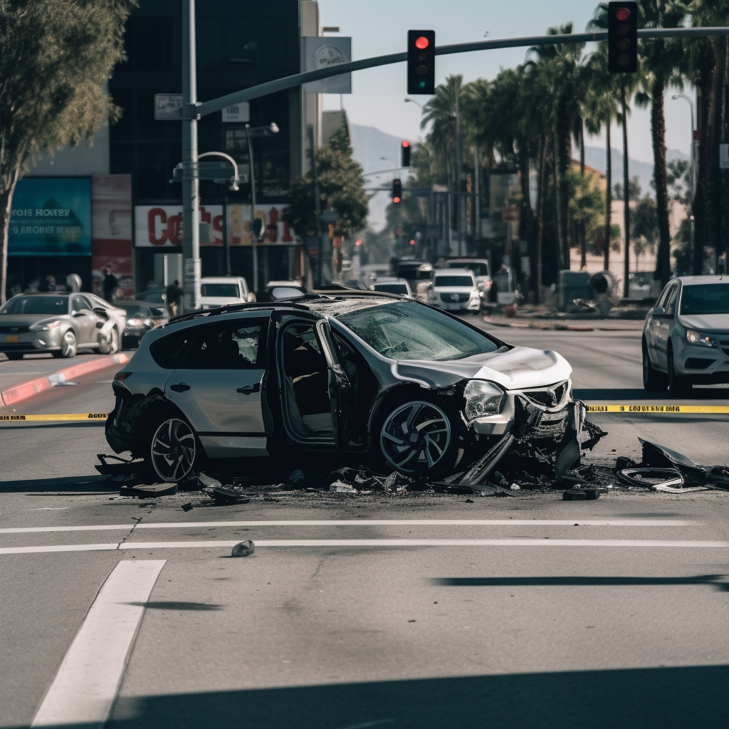 animated image of a car accident in los angeles