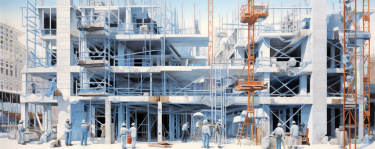 Animated image of a construction site