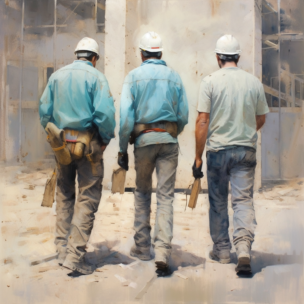 Construction workers on a site