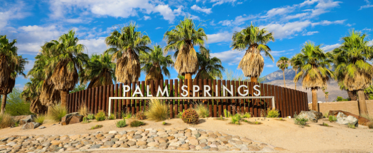 Palm Springs sign in California