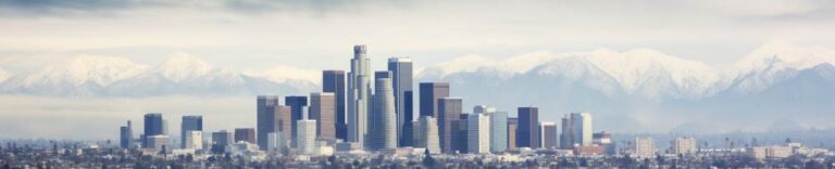 skyline of Los Angeles California during the month of February