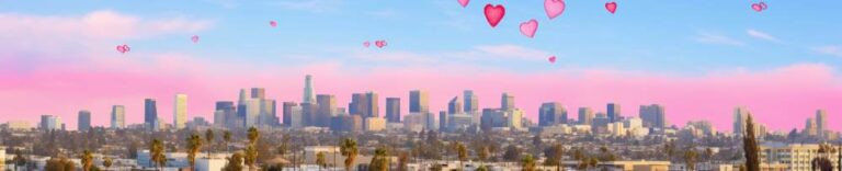 an image of Los Angeles California on Valentines Day