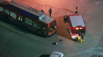 A motorcyclist was killed after colliding with a Metro bus on Thursday night in Chatsworth.