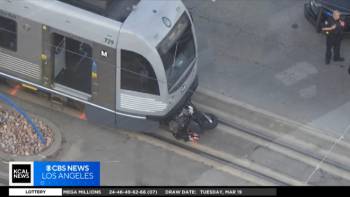 A motorcyclist was struck and killed by a Metro Rail train in Long Beach on Wednesday night.