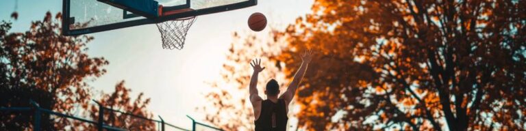 someone playing basketball