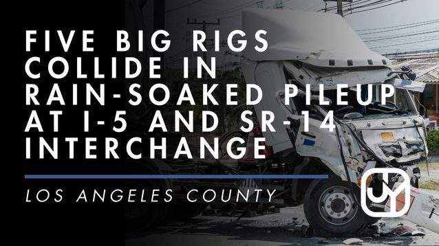 Five Big Rigs Collide