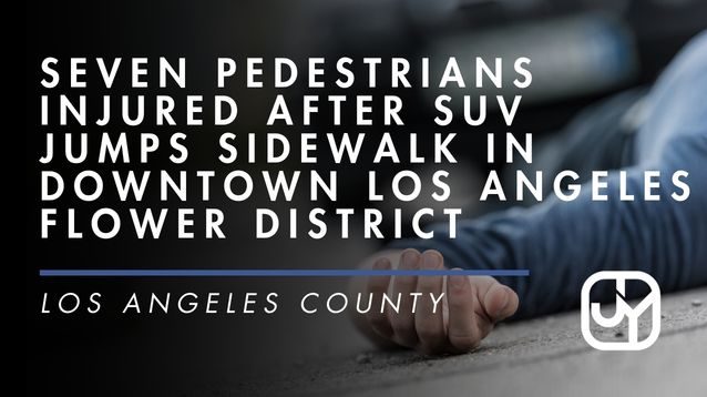 SUV Jumps Sidewalk in Downtown LA