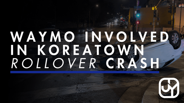 Waymo in Koreatown rollover crash